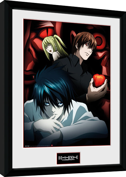 Framed Poster Death Note - Light L and Misa