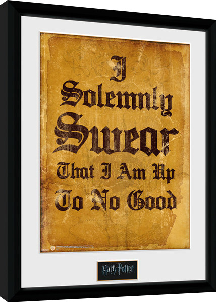Poster emoldurado Harry Potter - I Solemnly Swear