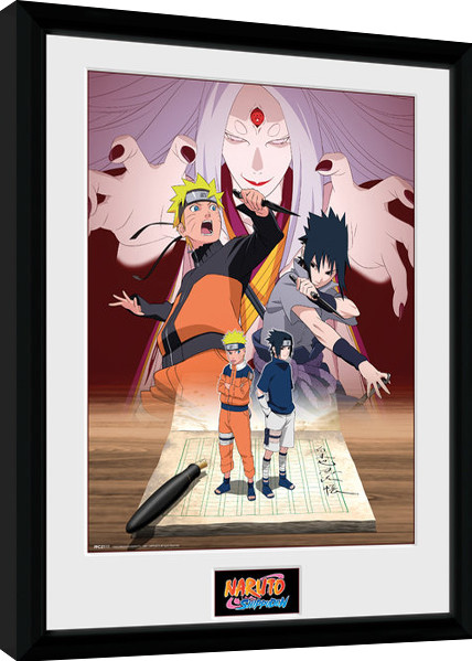 Framed Poster Naruto Shippuden - Naruto and Sasuke