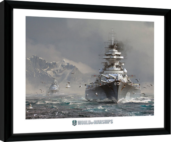 Κορνιζαρισμένη αφίσα World Of Warships - Bismark