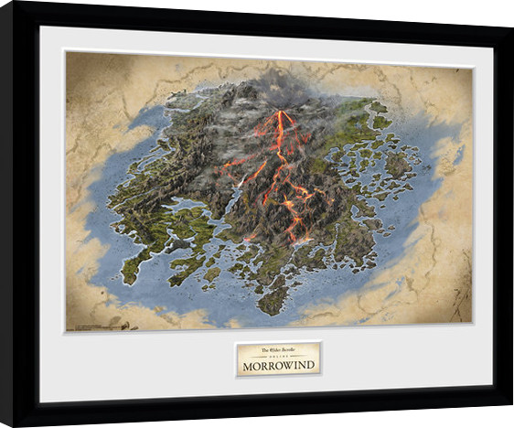 Uokvireni poster Elder Scrolls Online Morrowind - Map
