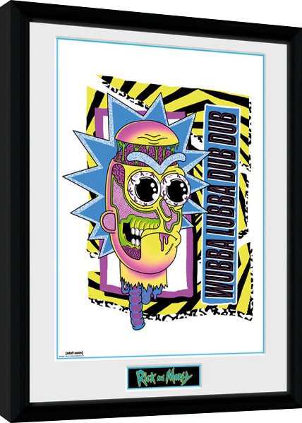 Poster emoldurado Rick and Morty - Crazy