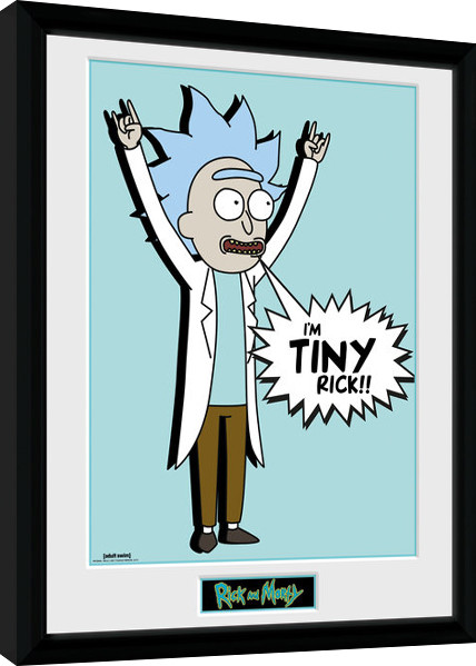 Uokvireni poster Rick and Morty - Tiny Rick