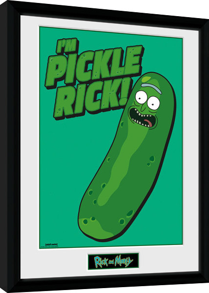 Framed poster Rick and Morty - Pickle Rick