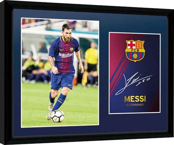 Framed poster Barcelona - Messi 17/18