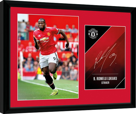 Κορνιζαρισμένη αφίσα Manchester United - Lukaku 17/18