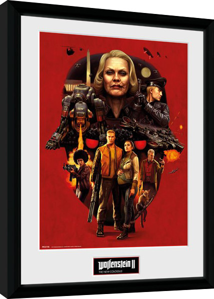 Framed poster Wolfenstein - Face of Death