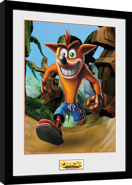 Framed Poster Crash Bandicoot - Crash