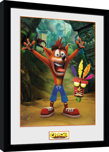 Κορνιζαρισμένη αφίσα Crash Bandicoot - Aku Aku