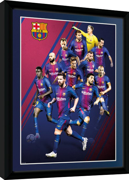 Κορνιζαρισμένη αφίσα Barcelona - Players 17/18