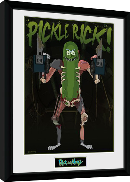 Κορνιζαρισμένη αφίσα Rick and Morty - Rat Suit Pickle Rick