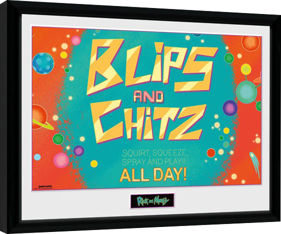 Framed poster Rick and Morty - Blitz and Chitz
