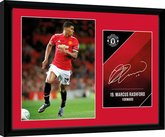 Κορνιζαρισμένη αφίσα Manchester United - Rashford 17/18