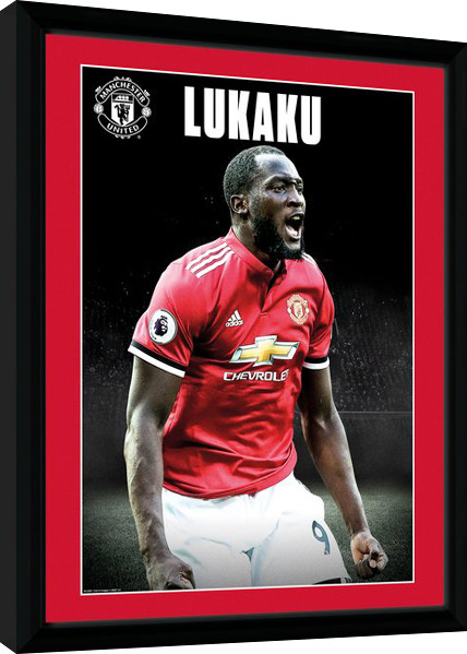Κορνιζαρισμένη αφίσα Manchester United - Lukaku Stand 17/18