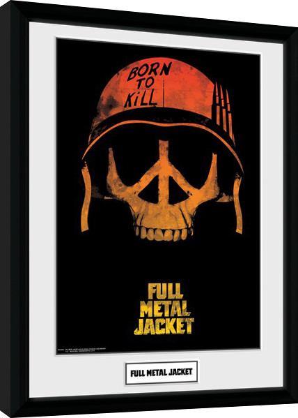 Poster emoldurado Full Metal Jacket - Skull