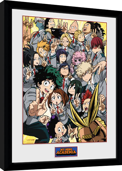 Κορνιζαρισμένη αφίσα My Hero Academia - School Group