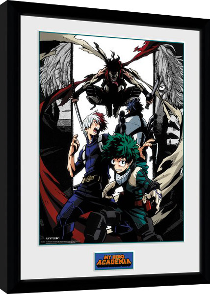 Κορνιζαρισμένη αφίσα My Hero Academia - Heroes and Villains