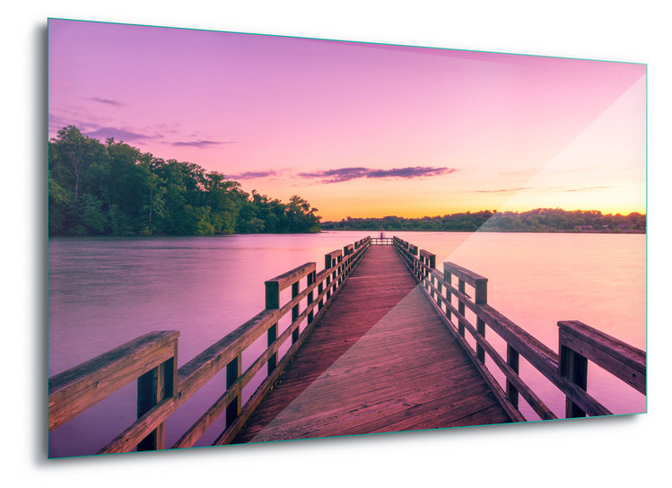 Glass Art Purple Pier