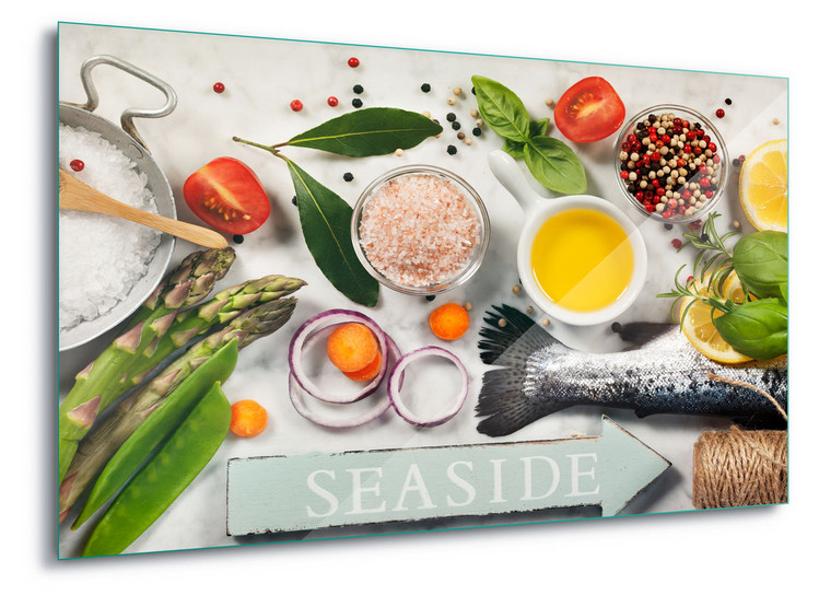 Glass Art Salmon Dinner