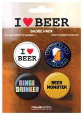 Set bedževa I LOVE BEER