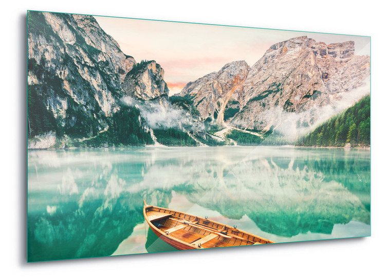 Glass Art Turquoise Lake