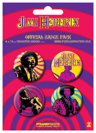 Set bedževa JIMI HENDRIX - purple haze