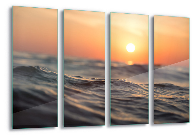 Sunset Surf Steklena slika