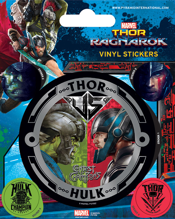 Stickers Thor Ragnarok - Thor vs Hulk