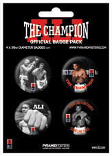 Badge set MUHAMMAD ALI - champion