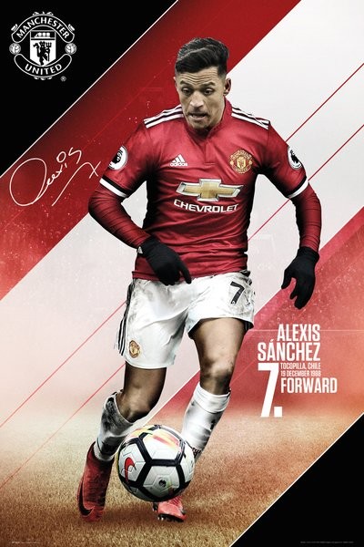 Плакат Manchester United - Sanchez 17-18