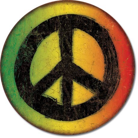 Metallikyltti Rasta Peace Sign