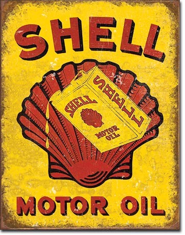 Metallikyltti Shell Oil - Can