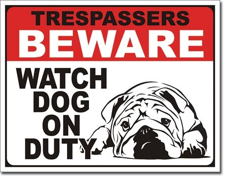 Μεταλλική πινακίδα Dog on Duty