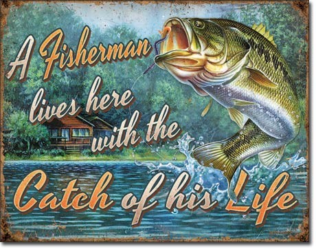 Metallikyltti Fisherman's Catch