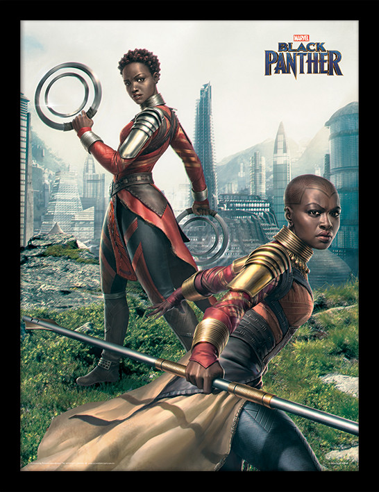 Рамкиран плакат Black Panther - Okoye & Nakia