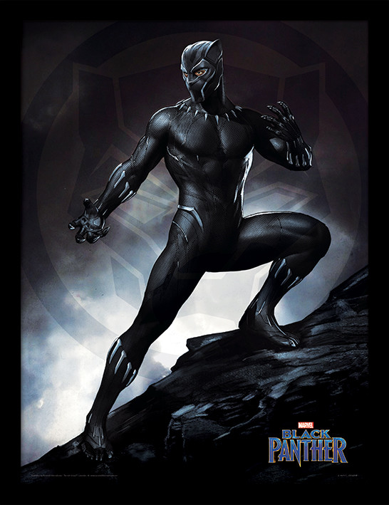Κορνιζαρισμένη αφίσα Black Panther - Stance