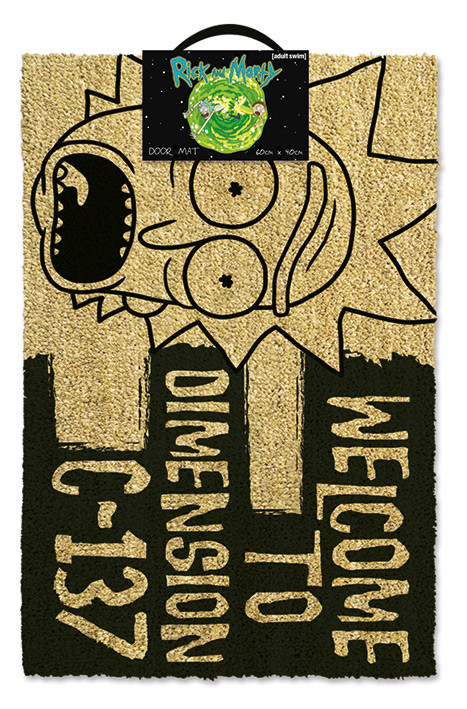 Πατάκι πόρτας Rick and Morty - Dimension C-137 Black