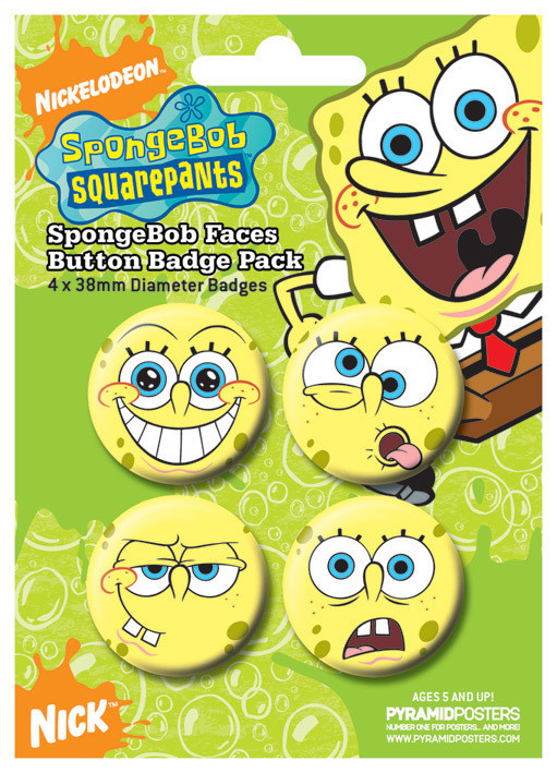 Komplet značk SPONGEBOB - tváre