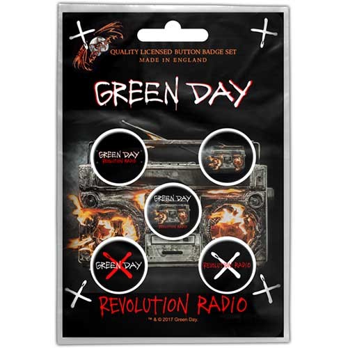 Σετ κονκάρδες GREEN DAY - REVOLUTION RADIO