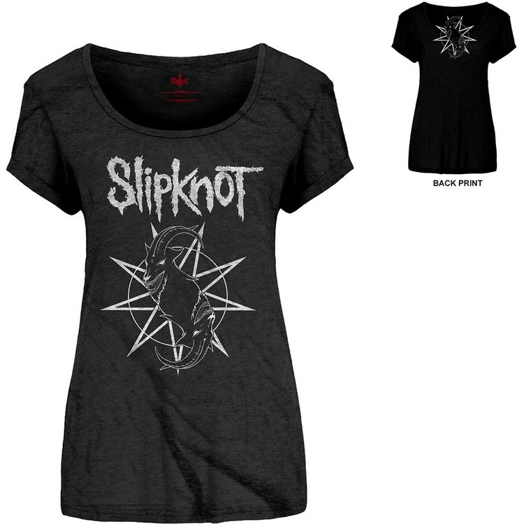 Μπλουζάκι Slipknot - GOAT STAR LOGO WITH BACK PRINTING