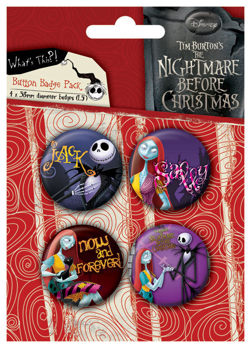Conjunto de crachás NIGHTMARE - Jack and Sally