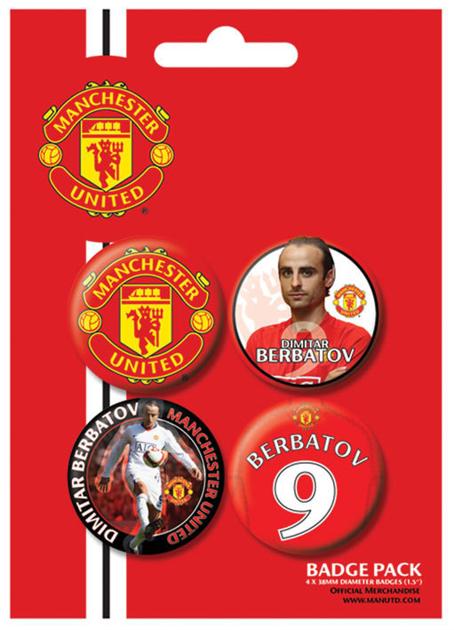 Σετ κονκάρδες MANCH. UNITED - Berbatov