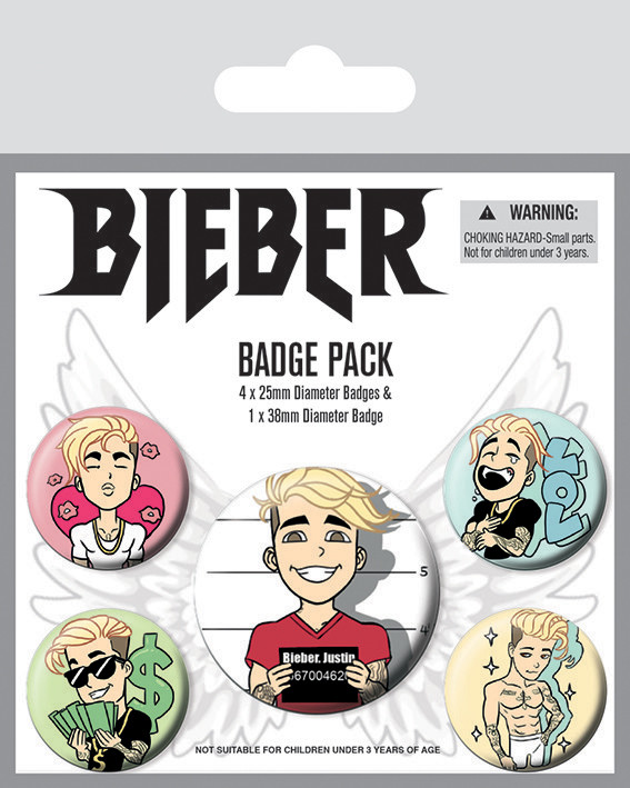 Badge set Justin Bieber - Emojis