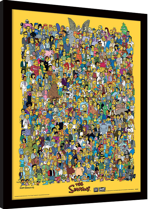 Uokvirjen plakat The Simpsons - Characters