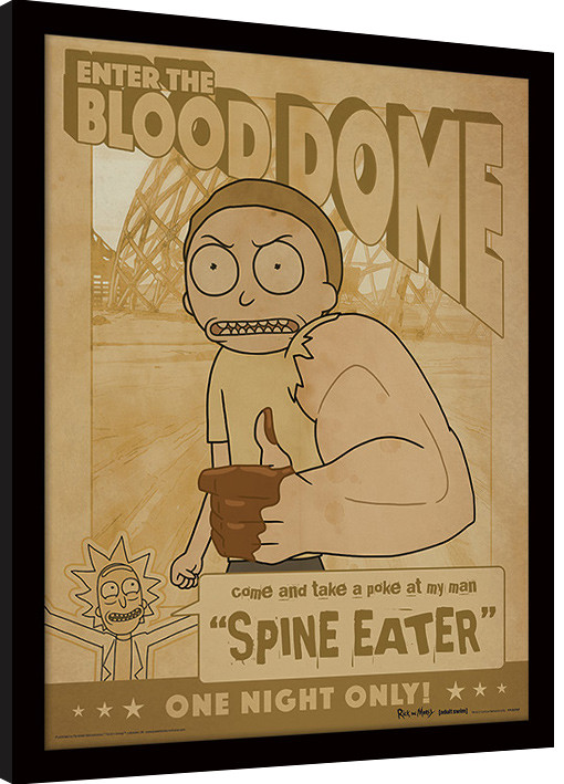 Κορνιζαρισμένη αφίσα Rick and Morty - Enter The Blood Dome