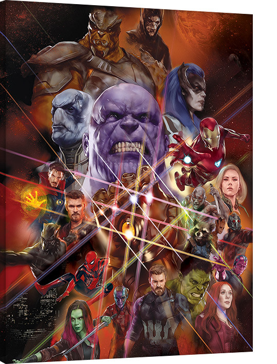 Принти на полотні Avengers Infinity War - Gauntlet Character Collage