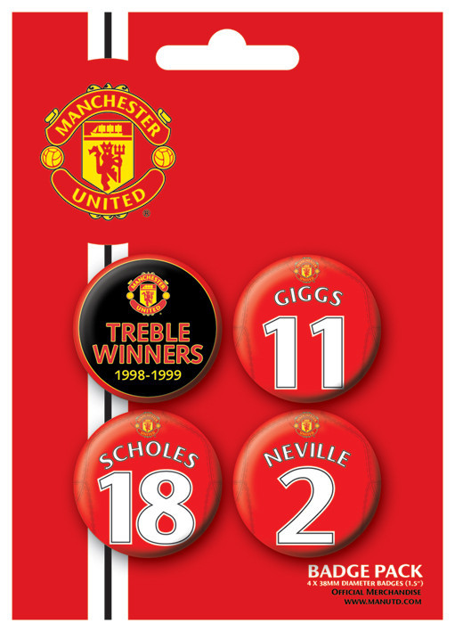 Badge set MANCH. UNITED - Treble winner