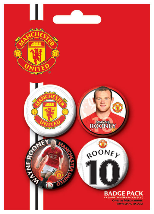 Conjunto de crachás MANCH. UNITED - Rooney