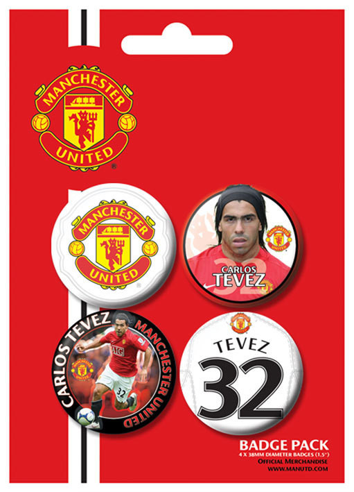 Badge set MANCH. UNITED - Tevez