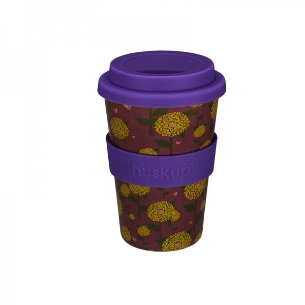 Eco κούπα Huskup - Purple Sunflower